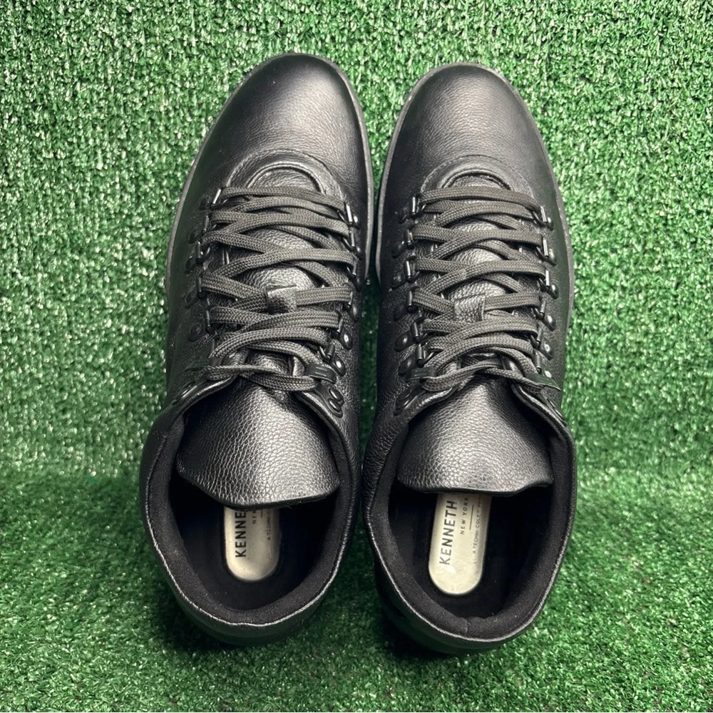 Kenneth Cole New York Men's Brand Tour Mid Sneakers Black‎ Leather Size 11.5 M